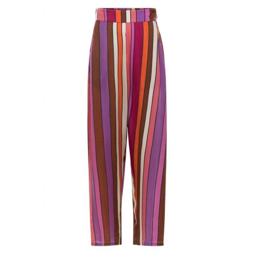 CAROLINA K palazzo pants stripes in stripes high rise wide leg NWT size S